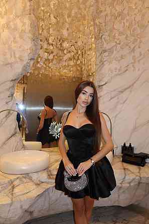 Жіноча елегантна святкова міні-сукня тканина атлас Одеса