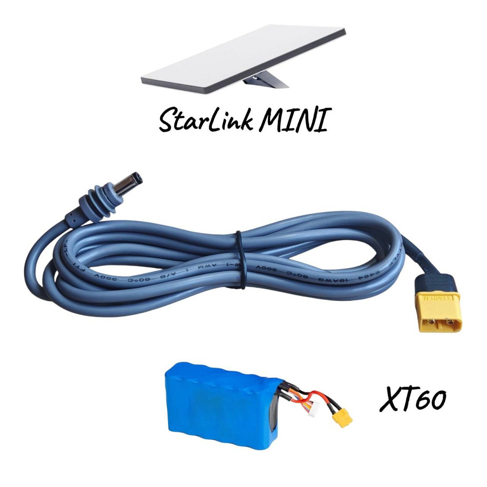 Кабель питания Starlink Mini от батареи FPV дрона (от батареи с разъемом XT60) Киев - изображение 2