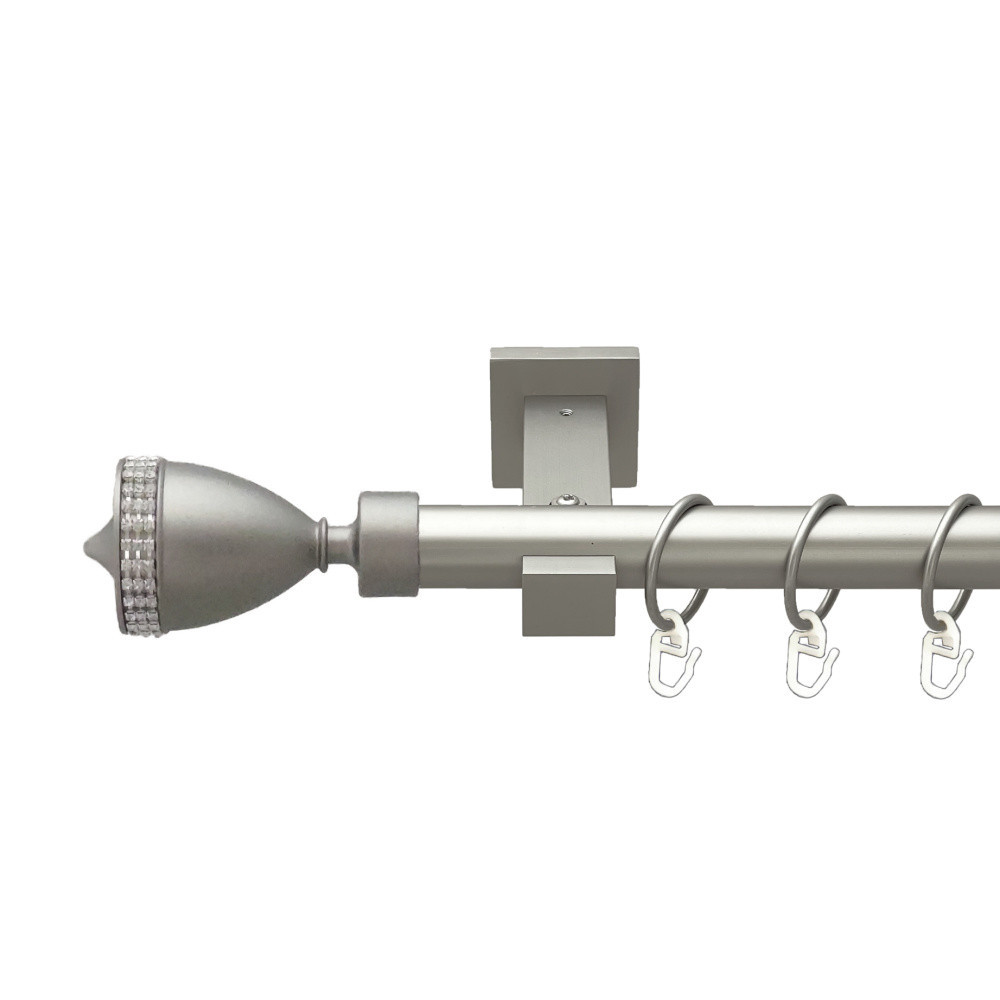 Карниз Orvit Етернія металевий однорядний техно гладка труба кільце металеве Сатин 25 мм 300 см (00-00026248) Львів - фото 1