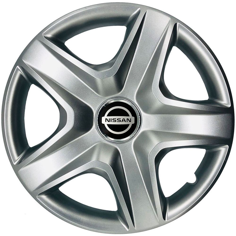 Автомобільні модельні ковпаки R13 Nissan 101 4шт, SJS, сріблясті Київ - фото 1