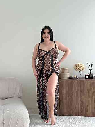 Жіноча нічна леопардова нічна сукня для сну PLUS SIZE для дому з вирізами 2XL Одеса