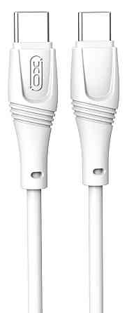 Кабель XO NB-Q239B Zeus Series High Elastic Type-C to Type-C - 60W - 1m White (6976048) Киев
