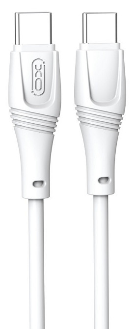 Кабель XO NB-Q239B Zeus Series High Elastic Type-C to Type-C - 60W - 1m White (6976048) Київ - фото 1