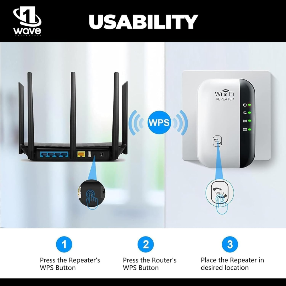 Wi-Fi репитер First Wave 300 Мбит/с, усилитель сигнала 2,4 ГГц, 802.11b/g/n, WPA2, RJ-45, английская вилка Киев - изображение 8