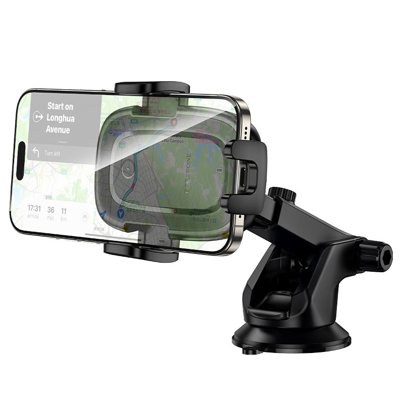 Автомобильный держатель для телефона с БЗП BOROFONE BH223 Follower push-type wireless fast charging car holder(center console) Одесса - изображение 4