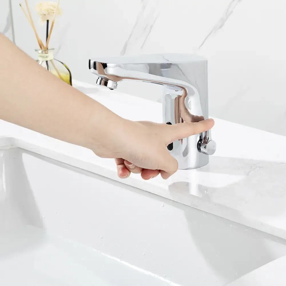 Сенсорный смеситель для умывальника FRAP F513, хром Киев - изображение 5