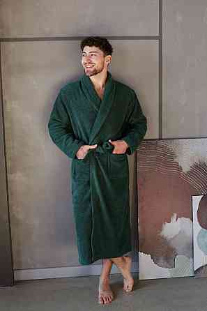Банний махровий халат Ideal Textile смарагдовий (56861054) L Чернівці