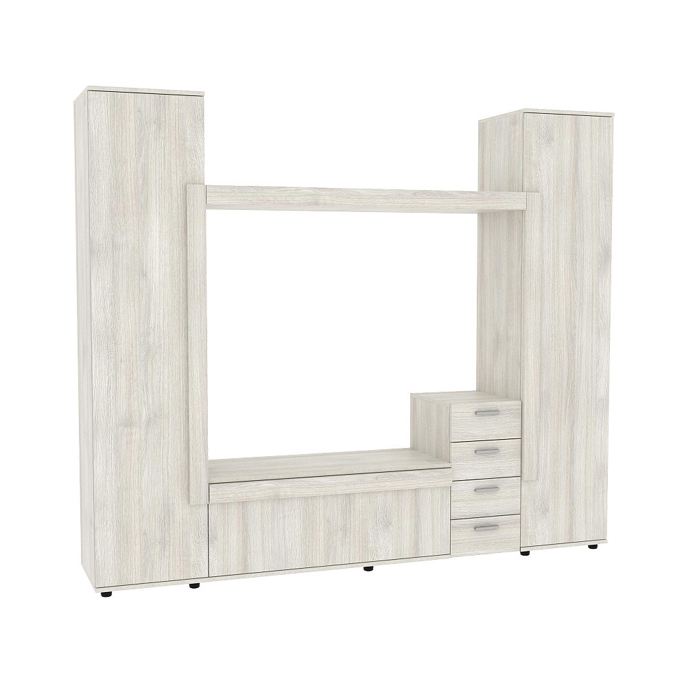 Стенка в гостиную под ТВ Эхо-2, Дуб Шамоні Світлий, 2160х420х1850 Львов - изображение 1