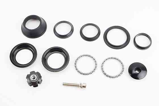 Кермова колонка 1-1/8" (44/28,6x44/30) безрізьбової вилки, напівінтегровані, висока, чорний FP-H863 Київ