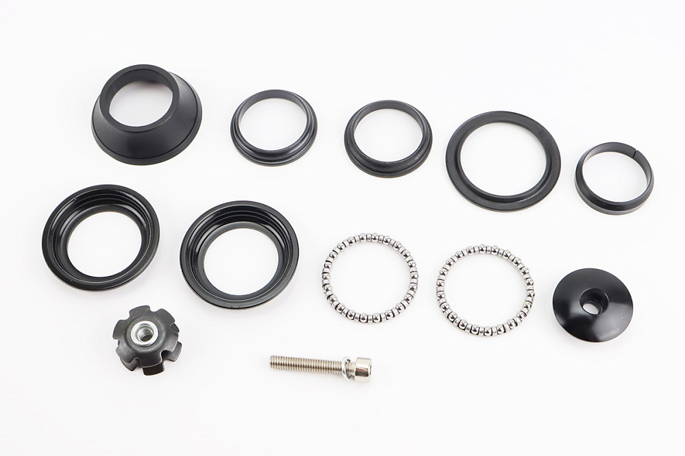 Кермова колонка 1-1/8" (44/28,6x44/30) безрізьбової вилки, напівінтегровані, висока, чорний FP-H863 Київ - фото 2