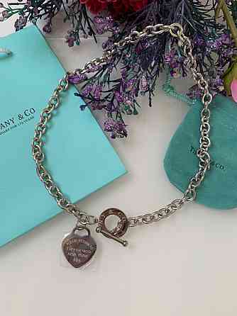 Сердце подвеска цепь на шею Тиффани Tiffany / мешочек Тиффани Одесса