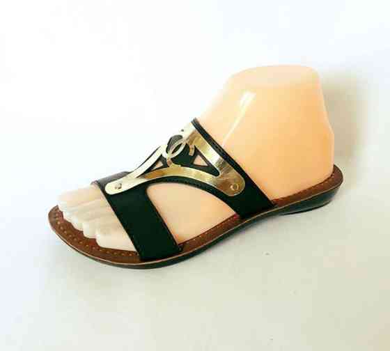 Женские Тапочки Шлёпанцы Сланцы Чёрные (размеры: 36,37,38) Днепр