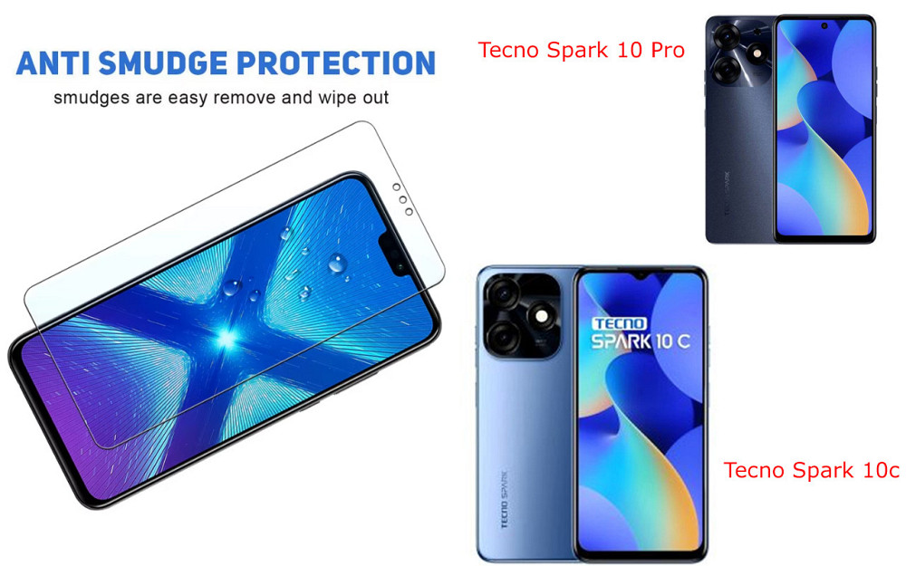Защитное стекло NeoGlass для Tecno Spark 10 Pro (KI7), Spark 10c – ультрапрозрачное и устойчивое Киев - изображение 3