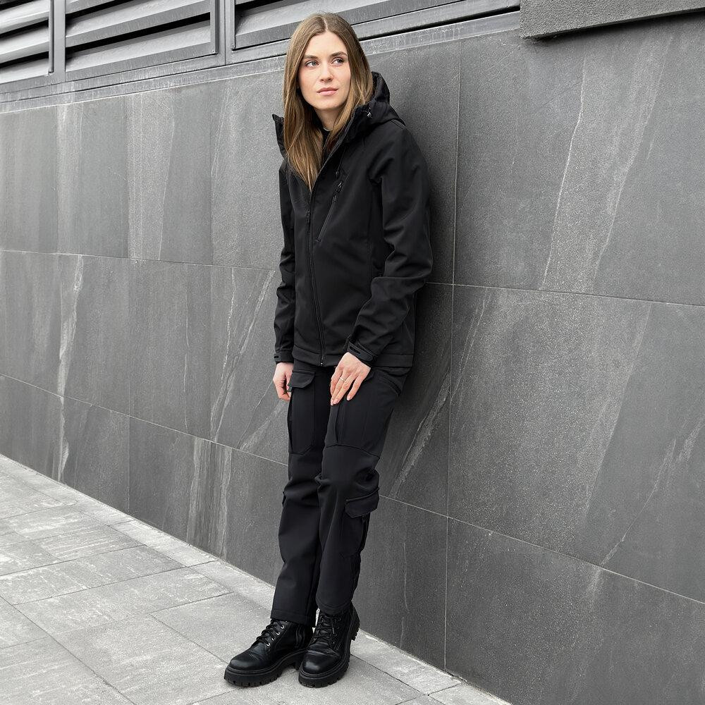 Тактическая черная демисезонная куртка для женщин Pobedov Matrix Женская Киев - изображение 6