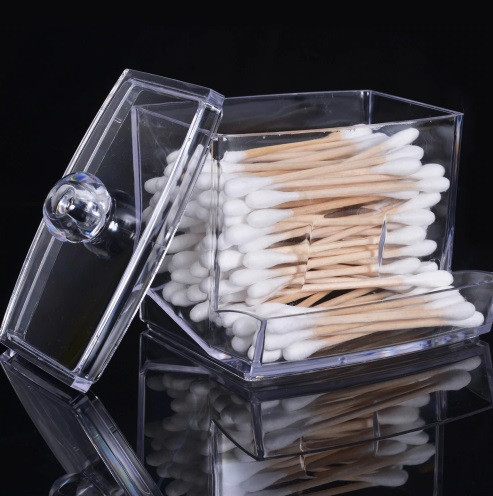 Контейнер для ушных палочек прозрачный - размер 7,6*6*9см Киев - изображение 4