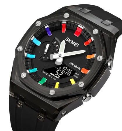 Годинники чоловічі спортивні Skmei 2100 (Чорні з чорним циферблатом) Вінниця