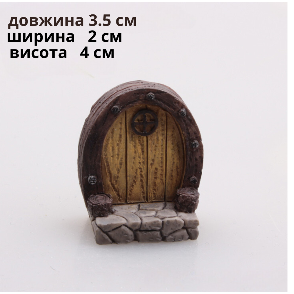 Декоративные дверцы из полистоуна для мини-сада, флорариума, моссариума, вазона, микроландшафта, творчества круглая Одесса - изображение 1