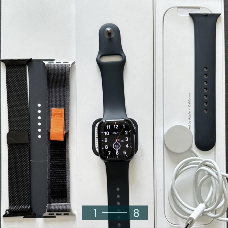СМАРТ - Часы: Apple Watch Series 7 GPS 41mm. Midnight Aluminium Case. Київ - фото 1