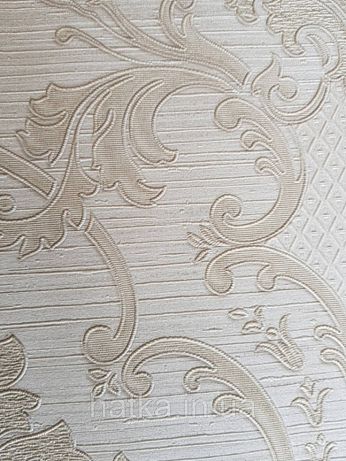 Шпалери вінілові на флізелін Grandeco Montana A45004 метрові вензелі структурні золотом на молочному під Київ - фото 2