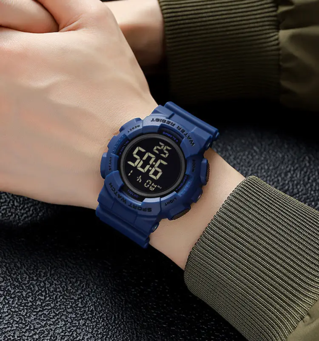 Мужские наручные спортивные часы Skmei 2081 Синий с черным Винница - изображение 7