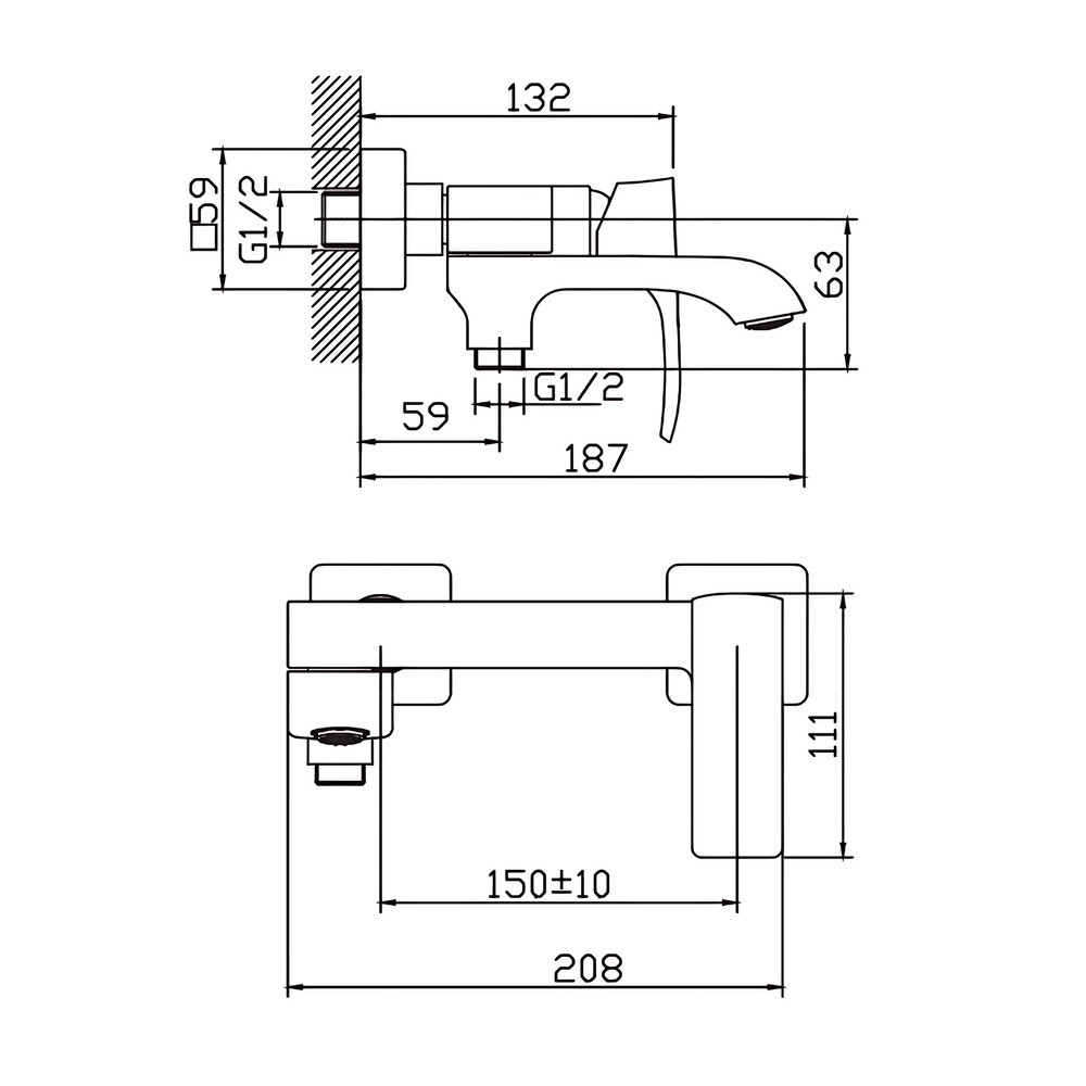 Смеситель для ванны Haiba Monaco 009 HB9653 Харьков - изображение 6