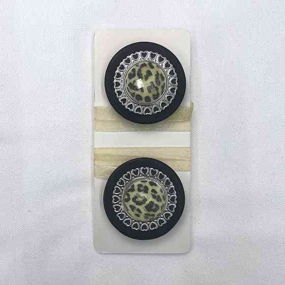 Магніти для штор і гардин Карпати набір 2 шт Чорний з сріблястим (81-147) Київ