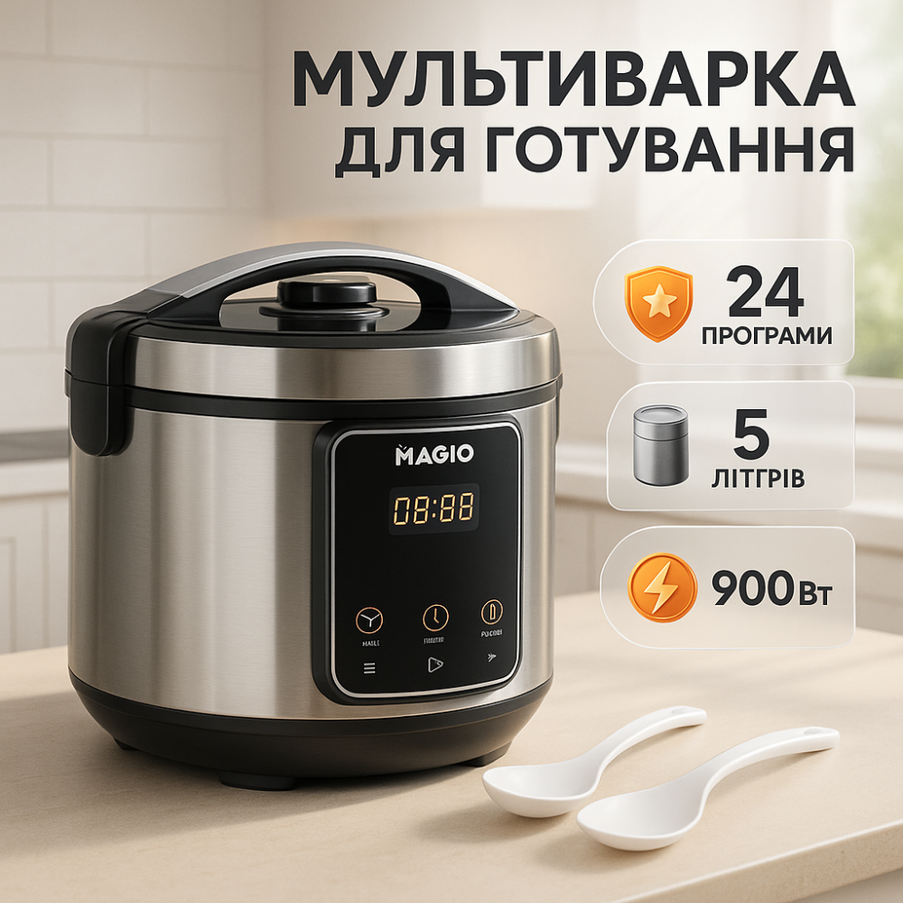 Мультиварка 5 л, Бюджетна мультиварка, Практична мультиварка пароварка 5 л MQ-86 Львів - фото 15