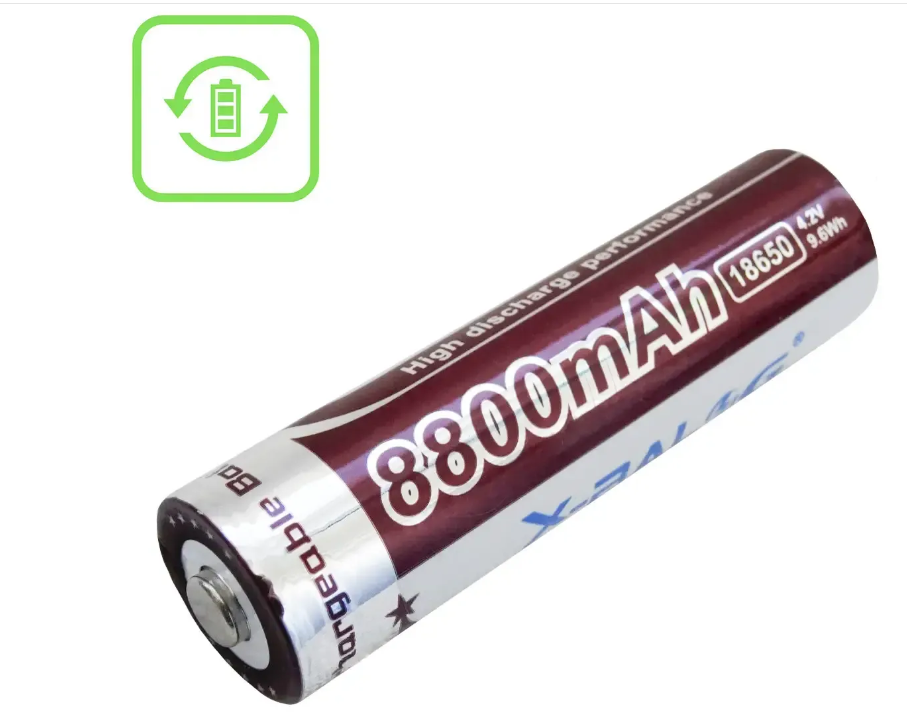 Аккумулятор Li-ion 18650 2400mAh 4.2V Purple X-Balog 2430/8707  для использования в фонарях, часах, ламп Одесса - изображение 4