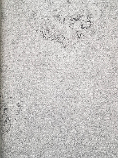 Обои винил на флизелине горячего тиснения DU&KA  Voyage1.06х10 вензеля фон восточный рисунок  белые серые Киев - изображение 1