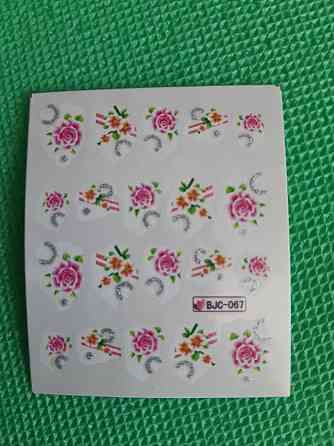 Наклейки водные на ногти - размер стикера 6*5см, инструкция по применению есть в описании товара Киев