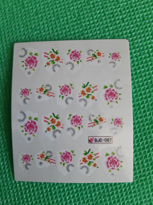 Наклейки водные на ногти - размер стикера 6*5см, инструкция по применению есть в описании товара Киев - изображение 1