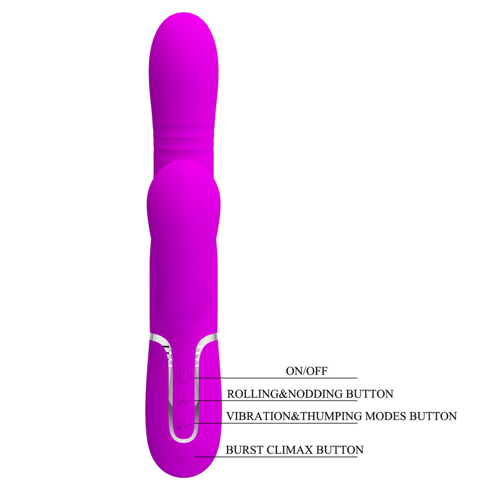 Вибромассажер с поступательным движением серии Pretty Love - Mariana Twinkled Purple 7 vibration Sex Aura Киев - изображение 10