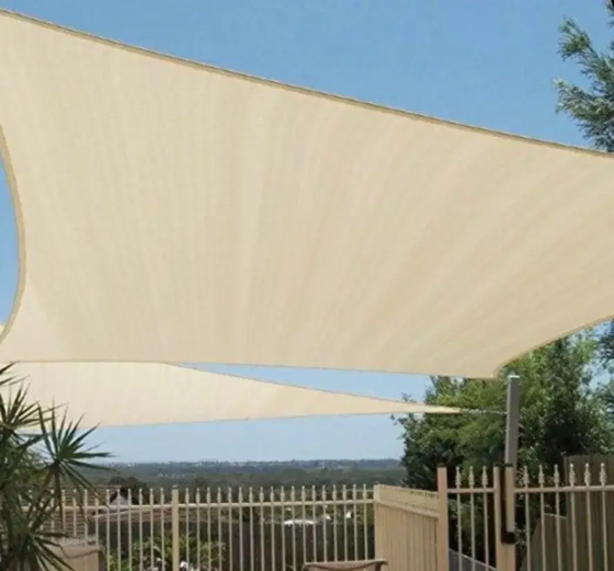 Тент навес затеняющий прямоугольный 3х5м сетка (Молочный) Винница