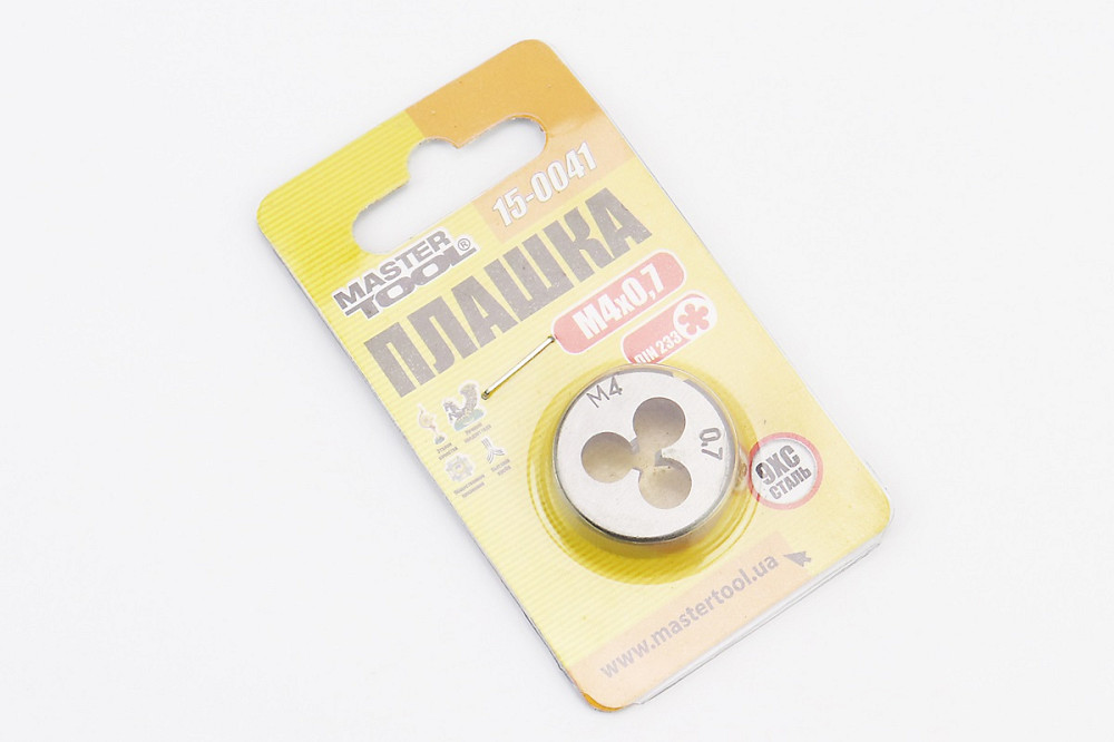 Плашка для нарізання різьби M4х0,7мм 9ХС DIN233 15-0041 Київ - фото 2