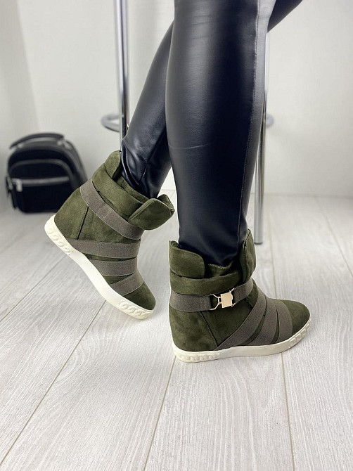 Снікерси жіночі SEASTAR зелені еко-замша 38р. (1103) Коломия - фото 8