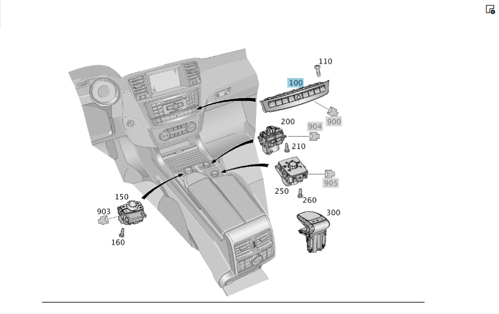 Mercedes-Benz  A2929051700 Блок кнопок підігріву сидінь, вимкнення ESP, аварійної зупинки, вимкнення парктроників ML/GLE W166 GL/GLS X166 GLE Coupe C2 Одеса - фото 2