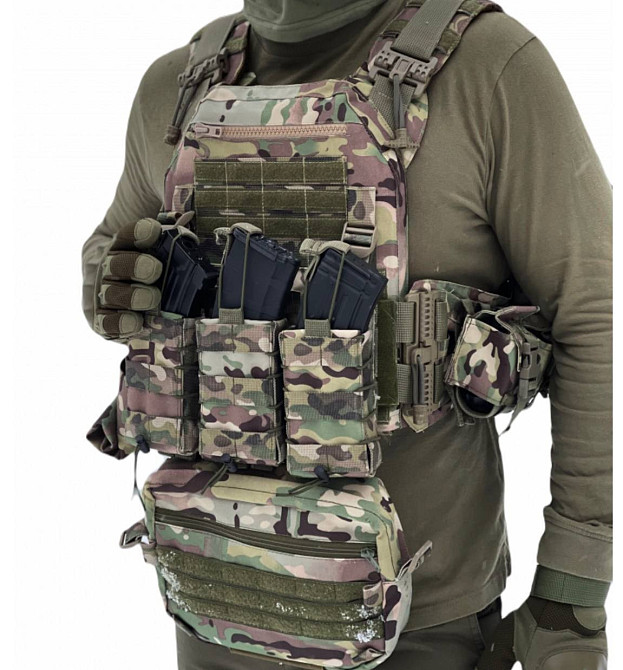 Плитоноска KR з підсумками Cordura 1000D (без плит) Мультикам Вінниця - фото 6