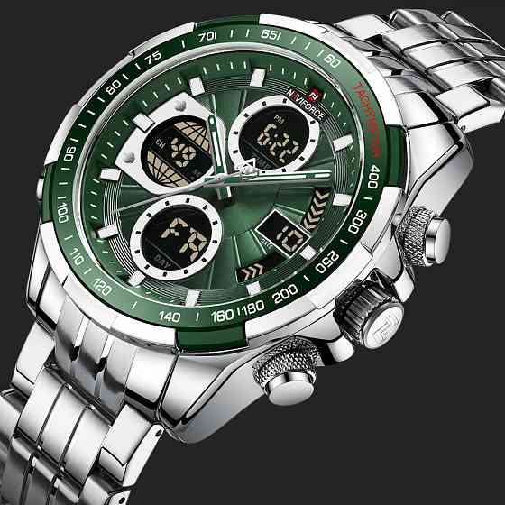 Годинник чоловічий тактичний Naviforce Fly Steel Сріблястий Вінниця