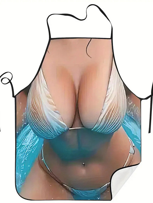 Фартух з прикольним принтом дівчина в купальнику 80 на 60 см різнобарвний Київ - фото 5