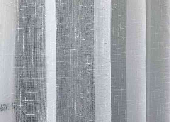 Тюль на люверсах VR-Textil 115т Лен однотонный Белый 300х270 см (47-019) Киев