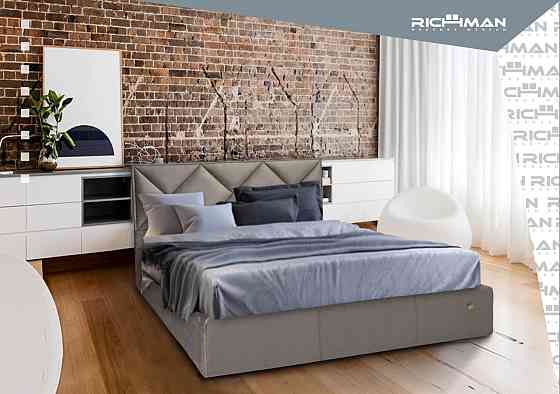 Кровать Двуспальная Leeds Standart 180 х 200 см Missoni 009 Темно-серый Днепр