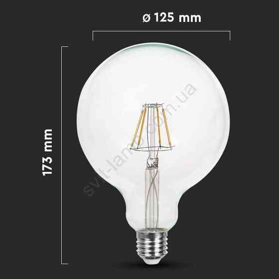 Светодиодная лампа Эдисона E27 10W дымированная Lusta со спиральной нитью накаливания Дніпро