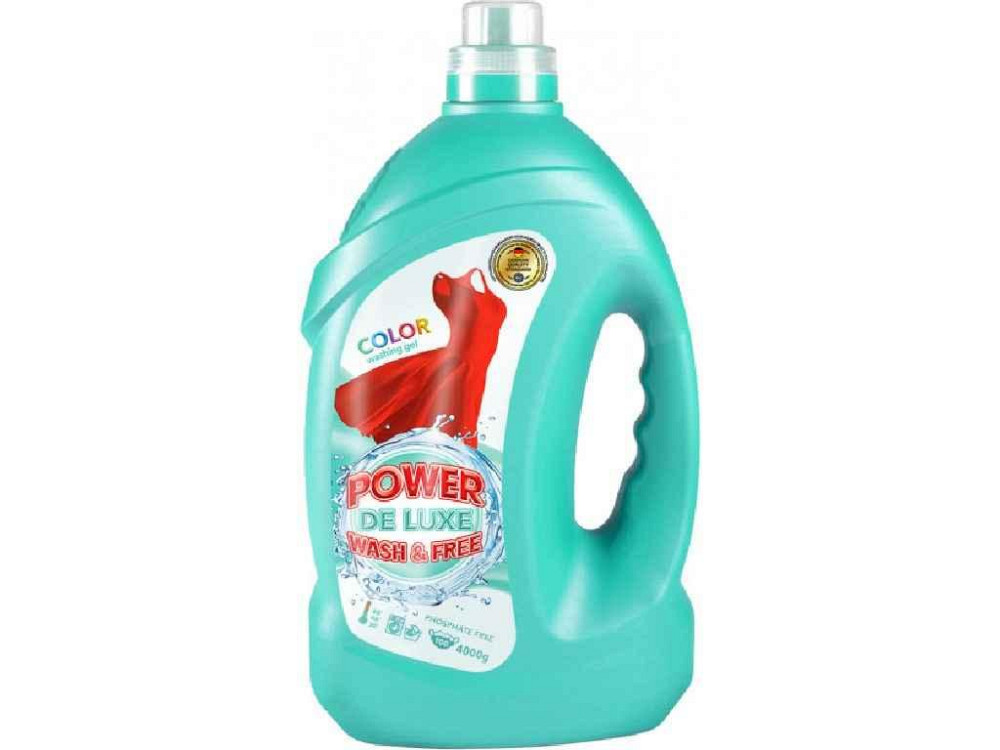 Гель для стирки Для цветных вещей 4л ТМ POWER DE LUXE Solmir Киев - изображение 1