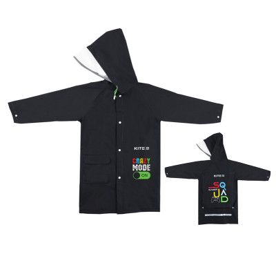Дощовик дитячий Kite Crazy mode S 115-130 см Чорний (K24-2600S) Вінниця - фото 1