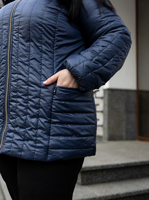 Женская  демисезонная куртка средней длины стёганная больших размеров. .46-78р Киев - изображение 5