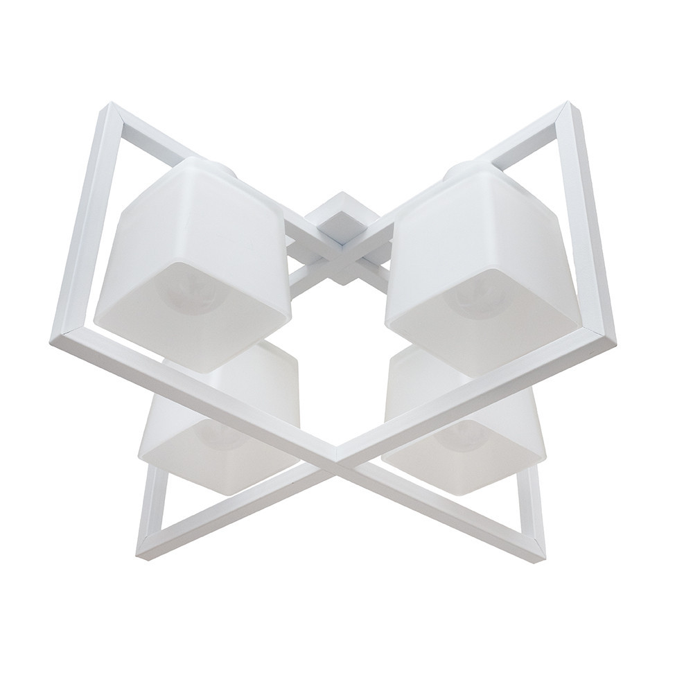 Люстра потолочная MSK Electric Boston на четыре плафона под лампу Е27 NL 400230-4 WH Одесса - изображение 4