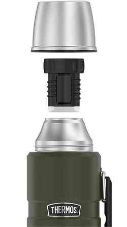 Універсальний Термос 1.2 літра з ручкою для напоїв Thermos "Stainless King" Olive (170028) Нержавіюча сталь Нововолинськ