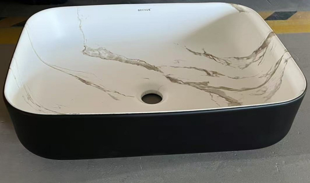 Раковина накладна MIXXUS PREMIUM DIVERSE-0110 MARBLE-BLACK 500х390х130mm   ( MP6517 ) 23922 Харьков - изображение 2