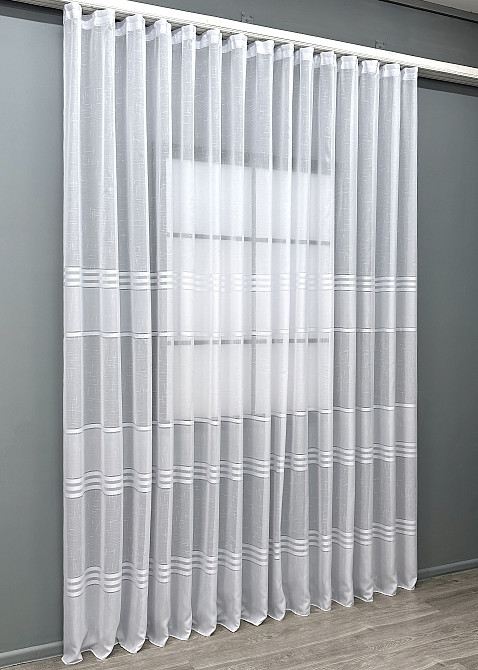 Тюль VR-Textil 1356т Мережка Льон Білий 400х250 см (42-1423) Київ - фото 3