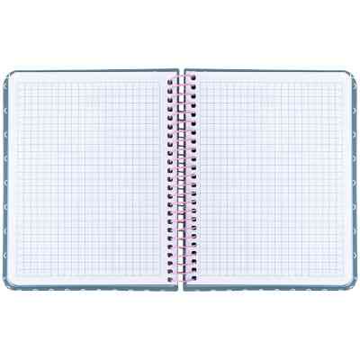 Блокнот Axent на спіралі В6 120 аркушів, клітинка, тверда обкладинка, сірий (8461-2-A) Вінниця